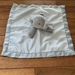 🐘 EUC Circo lovey Gray Striped Baby lovey with Elephant Plush baby